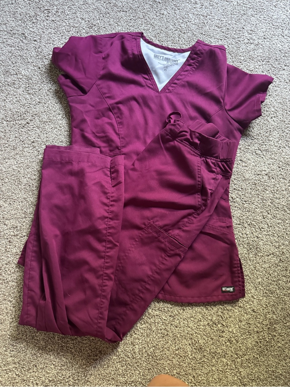 Grey's Anatomy Women's Scrub Set - Plum